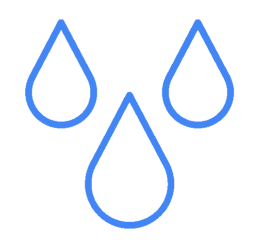 AI line drawing of rain drops