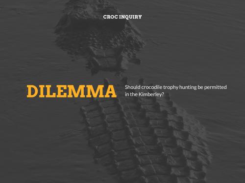 Croc enquiry dilemma - Should crocodile trophy hunting be permitted in the Kimberley?