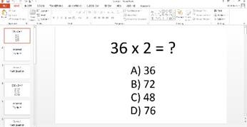 Making Maths Quizzes screenshot of powerpoint slides